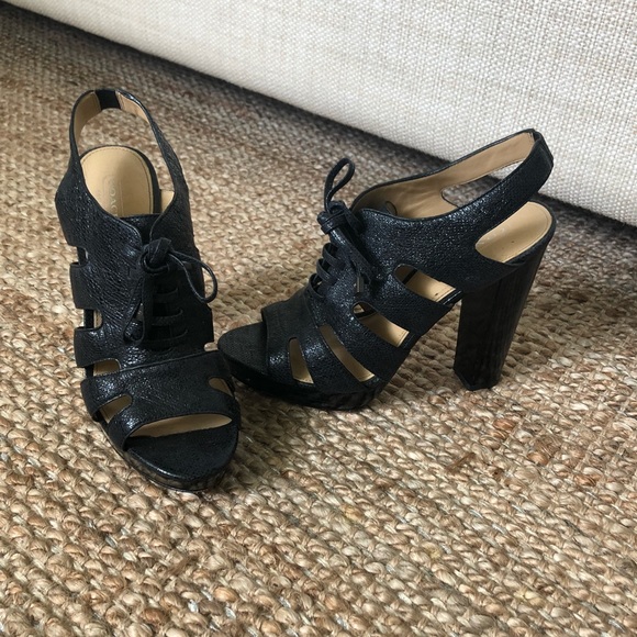 COACH Black Leather Heels - Picture 2 of 5